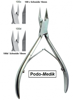 Eckenzange "Podo-Medik" 13cm  2 Schneidlängen zur Wahl