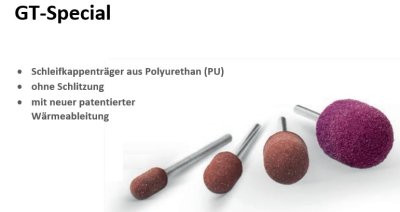 30 Schleifkappen 16 Mm Mit Träger - Körnung #80 (grob), Für Fusspflege, Hornhautentfernung
