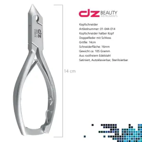 Kopfschneider 14cm halber Kopf, Schneide 16mm